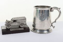 U.N. OP Grapple Tankard  and Land Rover Desk Piece