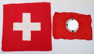WW2 German NSDAP Party and Red Cross Flags