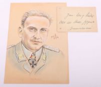 WW2 German Luftwaffe Stuka Ace Hans-Ulrich Rudel Signature