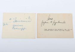 WW2 German Luftwaffe Ace Helmut Lent Signature