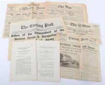 WW2 Channel Island Occupation Orders and Newspapers