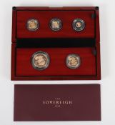 The Sovereign, 2020, Five Coin Gold Proof Set,
