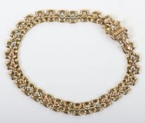 A 9ct gold mesh bracelet,