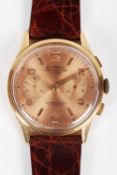 Gentleman's 18ct Chronographe wristwatch, by Olympic