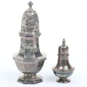 A 20th century Britannia silver shaker, Charles Stuart Harris, 1902 and 1905