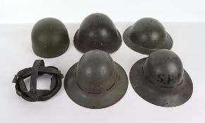 WW2 British Steel Helmets. Civil Defence, Street Fire Party.