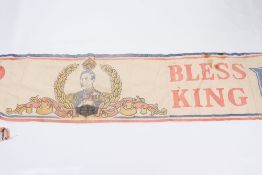 WW2 Home Front GOD BLESS OUR KING Patriotic Banner