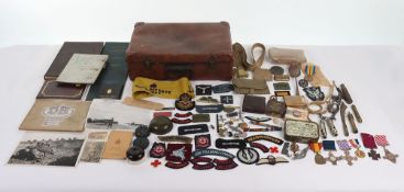 Militaria Grouping, Insignia, Photographs and DeHavilland Books.