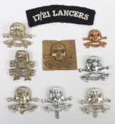 Assortment of Military Badges in Cloth & Metal to the 17th /21st Lancers.