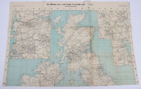 WW2 German Invasion Map of the Railway Network in Great Britain and Ireland,