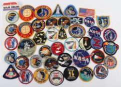 Large Lot of Space Related Cloth Patches & Sterling Silver Badges.