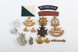 Small Selection of Military Badges of Rhodesian Interest.