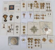 Assortment of British Badges & Buttons in Metal & Anodised to the Welsh Guards & Irish Guards.