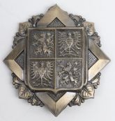 Scarce Bohemia & Moravia Gendarmerie Helmet Plate 1919-45