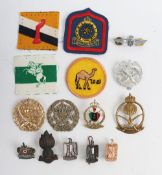 Small Collection of Cloth & Metal Military Badges of The Middle East Origin.