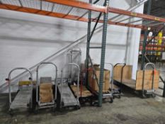 Lot of (8) assorted material handling carts