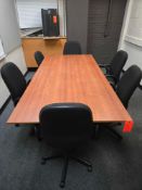 Conference Room Table with Upholstered Chairs