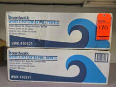 Asst. Dispensible White Paper Towels, Dispensable Liquid Soap, and Toilet Paper