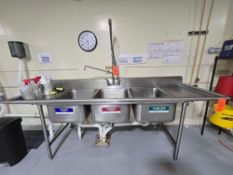 3-Section Stainless Steel Sink