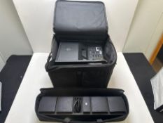 LD Systems Curv 500 S in bag, and (2) LD 5 unit line array speaker systems