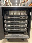 PLX2402 Pro 2400 Watt Power Anplifiers, with rolling transport rack