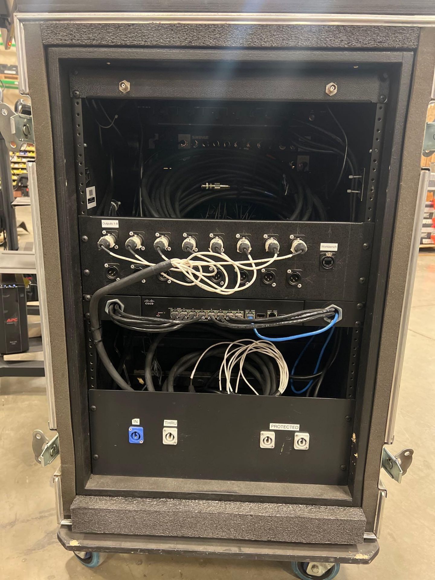 Portable Wireless Microphone 8-Channel Rack including (1) Furman PL-Pro ...