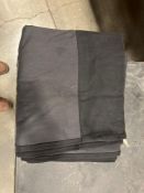 Assorted BLACK pocketed and tie-on poly drapes