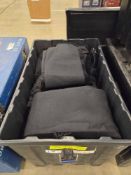 Black velour tie on drape panels