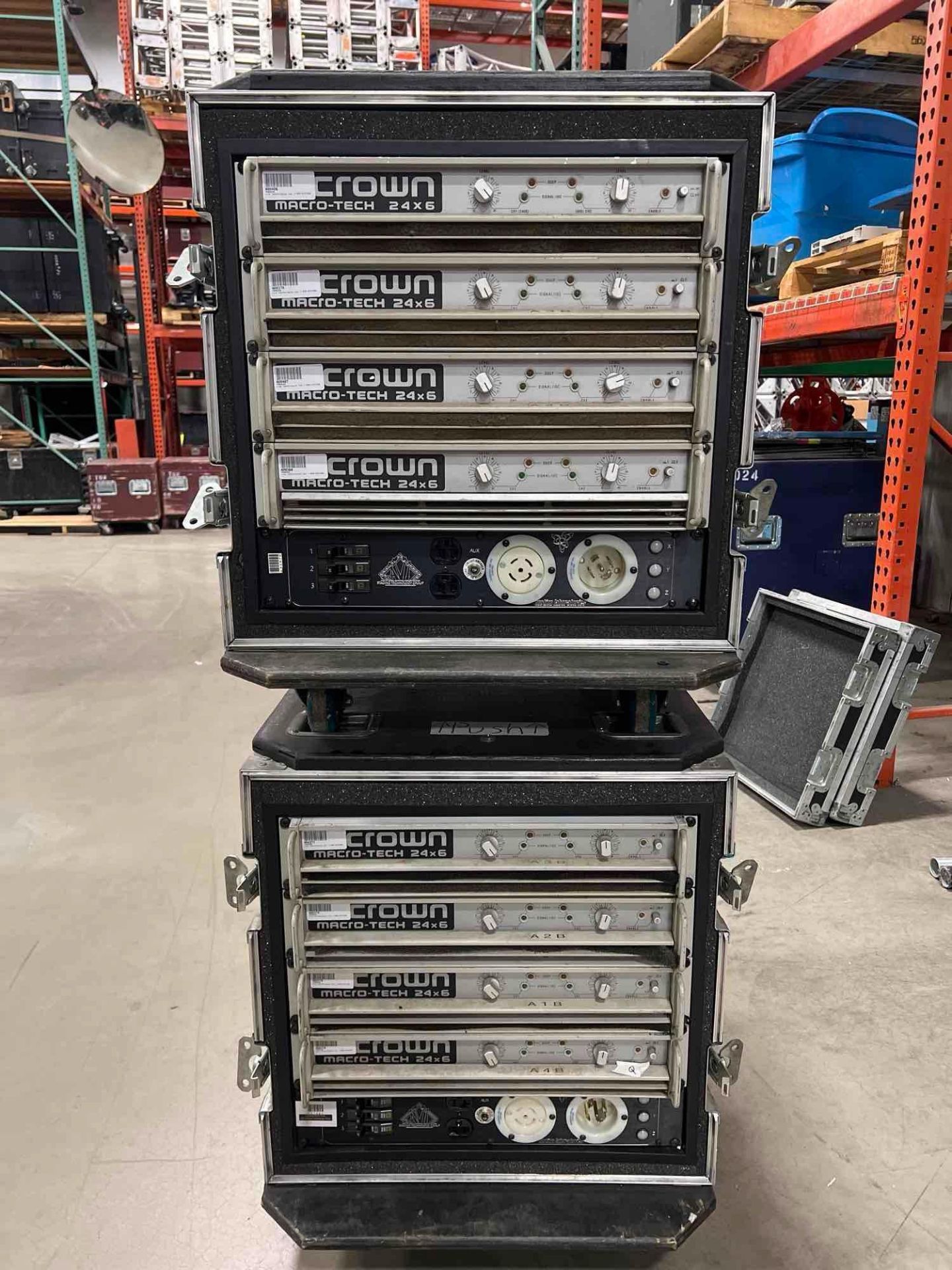 Lot of (8) Crown Macro-Tech 24x6 2-Channel Monitor AMPs, (2) Motion ...
