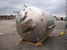 Cherry Burrell approximately 1500 gallon 304 stainless steel jacketed processor