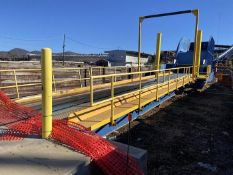 Bruks 70' Back-On Truck Dump with optimized smooth cargo flow receiving hopper