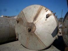 Approximately 5500 gallon stainless steel vertical storage tank