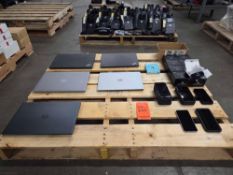 Assorted laptops, webcams and cell phones