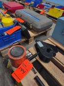 Power Team 50 Ton hydraulic jack and 2 Ton beam clamp