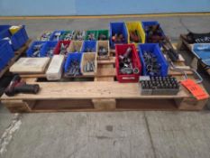 Snap-On Impact Wrench, Asst. Screwdrivers, Steel Letter and Number Punch Set, Speed Wrenches, and Ch
