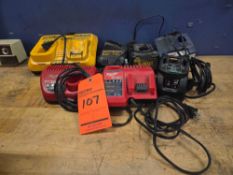 Asst. DeWalt, Milwaukee, Lincoln, and Ladegerat Chargers