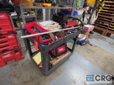 Rubbermaid Multi-Tier Push Cart with Assorted Hand Tools