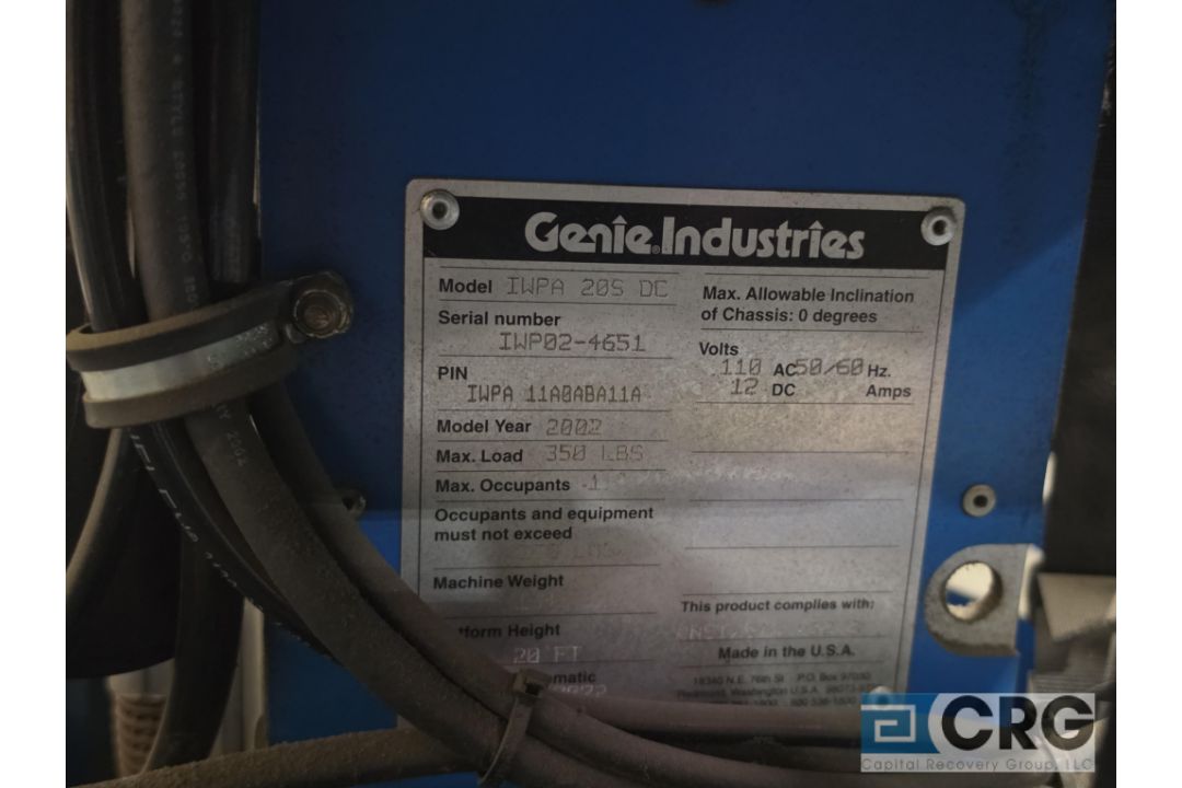 Genie IWPA 20S Aerial Work Platform - Image 4 of 4