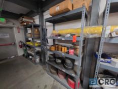 Assorted Fork Lift Tires on (1) Metal Storage Rack
