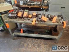 5 ft steel work table with undershelf
