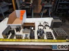 Assorted (3) 1•2•3 blocks, (3) V-blocks, (2) Angle iron, (1) 0-60? precision adjustable angle V-bloc