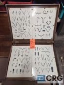 Antique wood display cases with samples