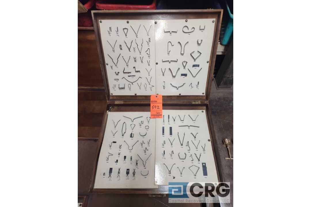 Antique wood display cases with samples - Image 1 of 4