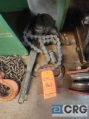 Assorted Cable Come-a-longs and chain link hoist