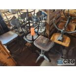 Asst metal shop chairs