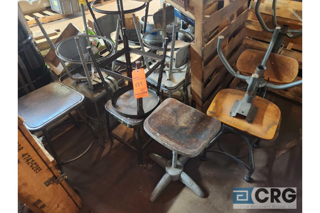 Asst metal shop chairs - Image 1 of 2