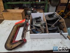 Assorted steel C-clamps