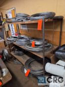 Coiled steel wire, asst thickness with steel rack