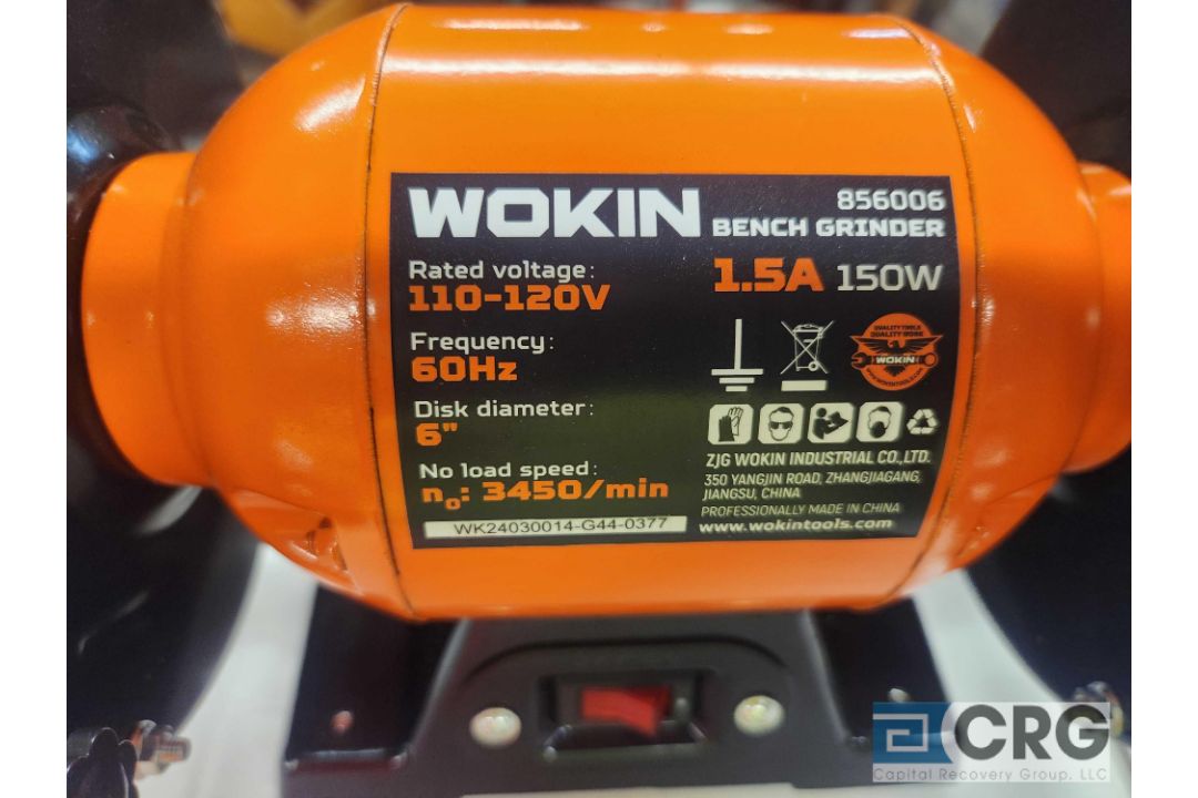 Wokin 6 inch D.E. bench grinder - Image 2 of 2