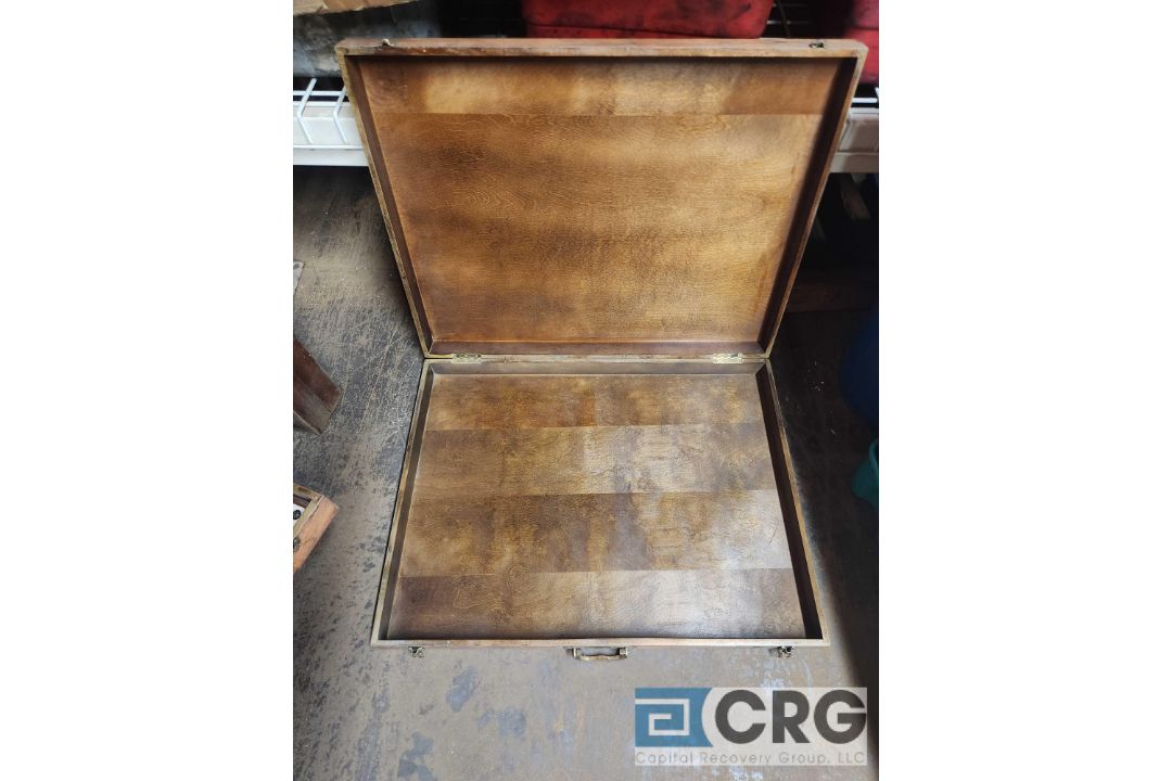 Antique wood display cases with samples - Image 4 of 4